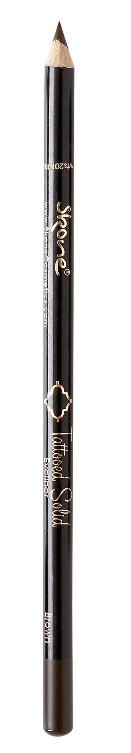 Skone Cosmetics Waterproof Tattooed Eyeliner Pencil - Smooth Gliding, Long Lasting, Brown