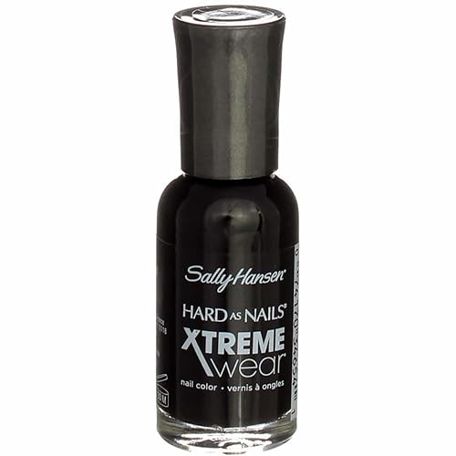 Sally Hansen Hard As Nails Xtreme Wear Nail Polish, Black Out, 0.4 Oz (Pack Of 3)