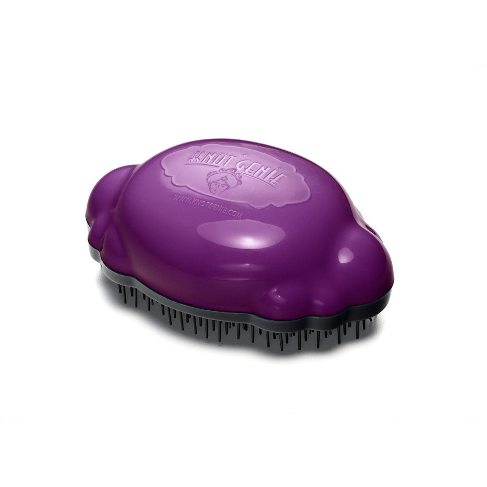 Knot Genie Purple Detangling Hair Brush For Kids | Pain-Free, Smooth & Shiny Curly Hair Care