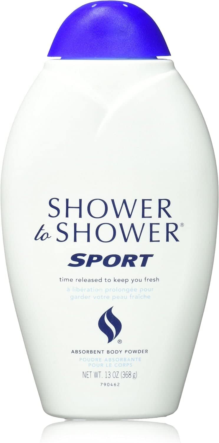 SHOWER TO SHOWER Body Powder, Sport 13 oz (Pack of 12)