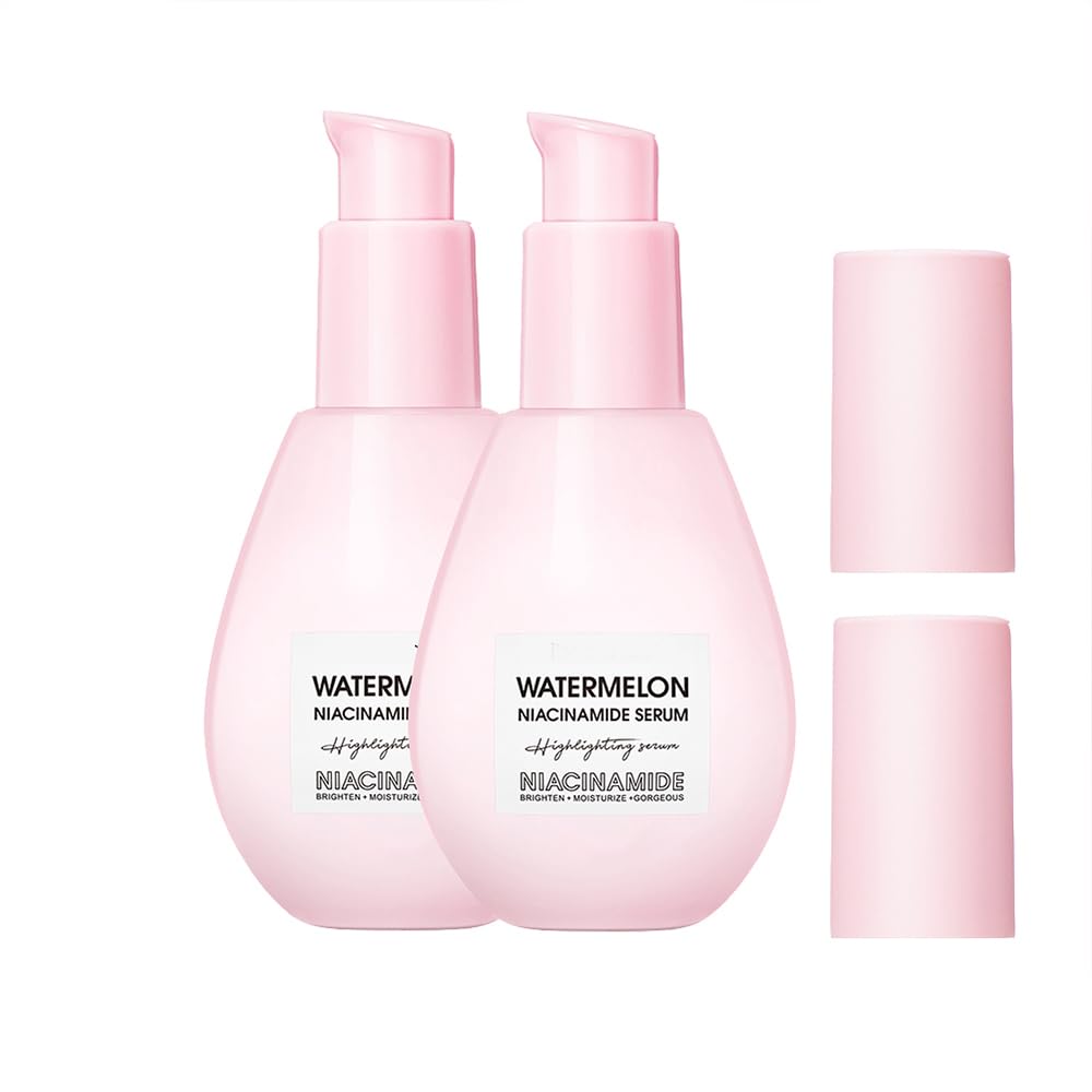 Fovcos Watermelon Niacinamide Face Serum With Hyaluronic Acid & Glycerin, 2Pcs, 1Oz