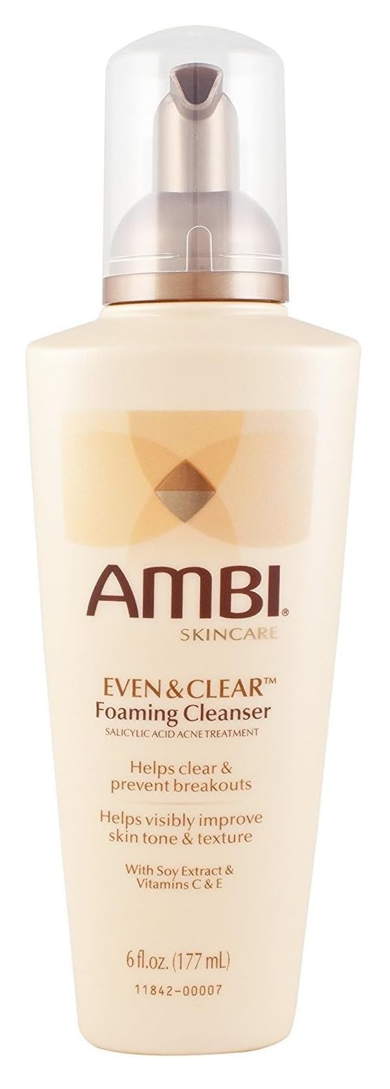 Ambi Even & Clear Foaming Cleanser 6 Oz Pump, 2 Pack - Brightening Skin Care Solution