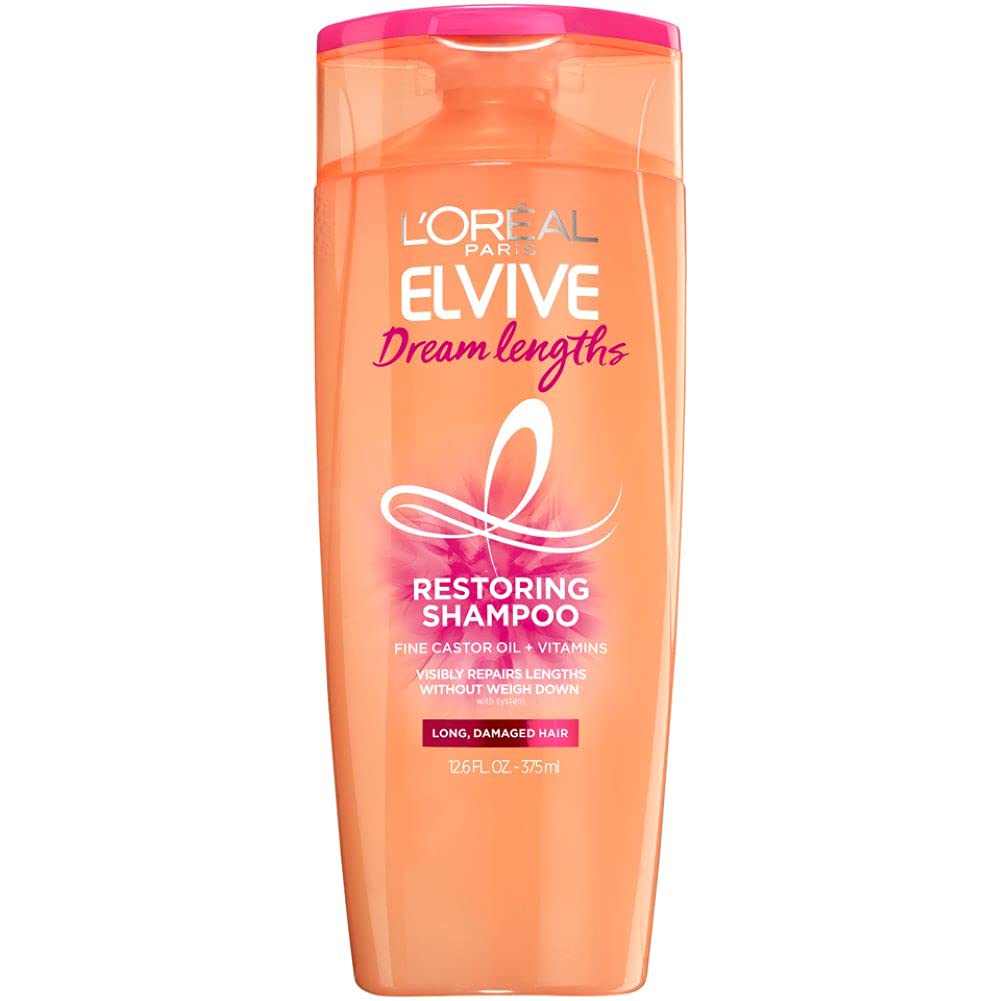 L'Oreal Paris Elvive Dream Lengths Shampoo, 12.6 Fl Oz, Restores Long, Damaged Hair