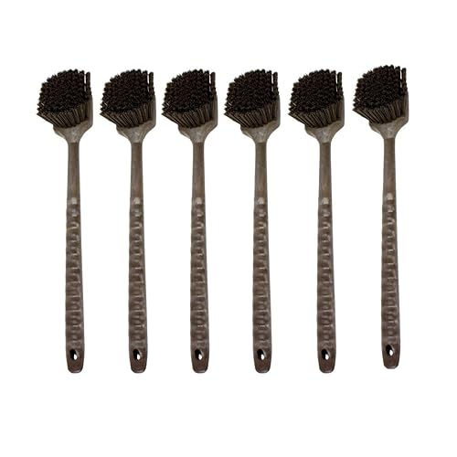 Sparta Large Scrub Brush With Long Handle, 20 Inch Utility Kitchen Brush, Brown (Pack Of 6)