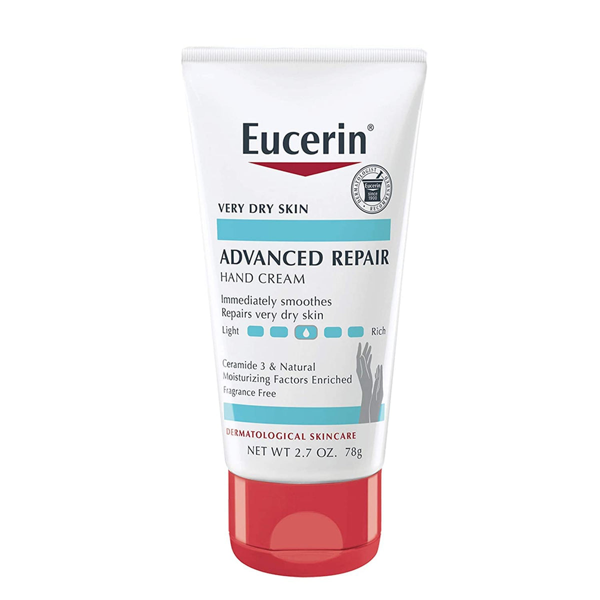 Eucerin Advanced Repair Hand Cream 2.7 Oz, Moisturizing, Pack Of 4 For Dry Skin Relief