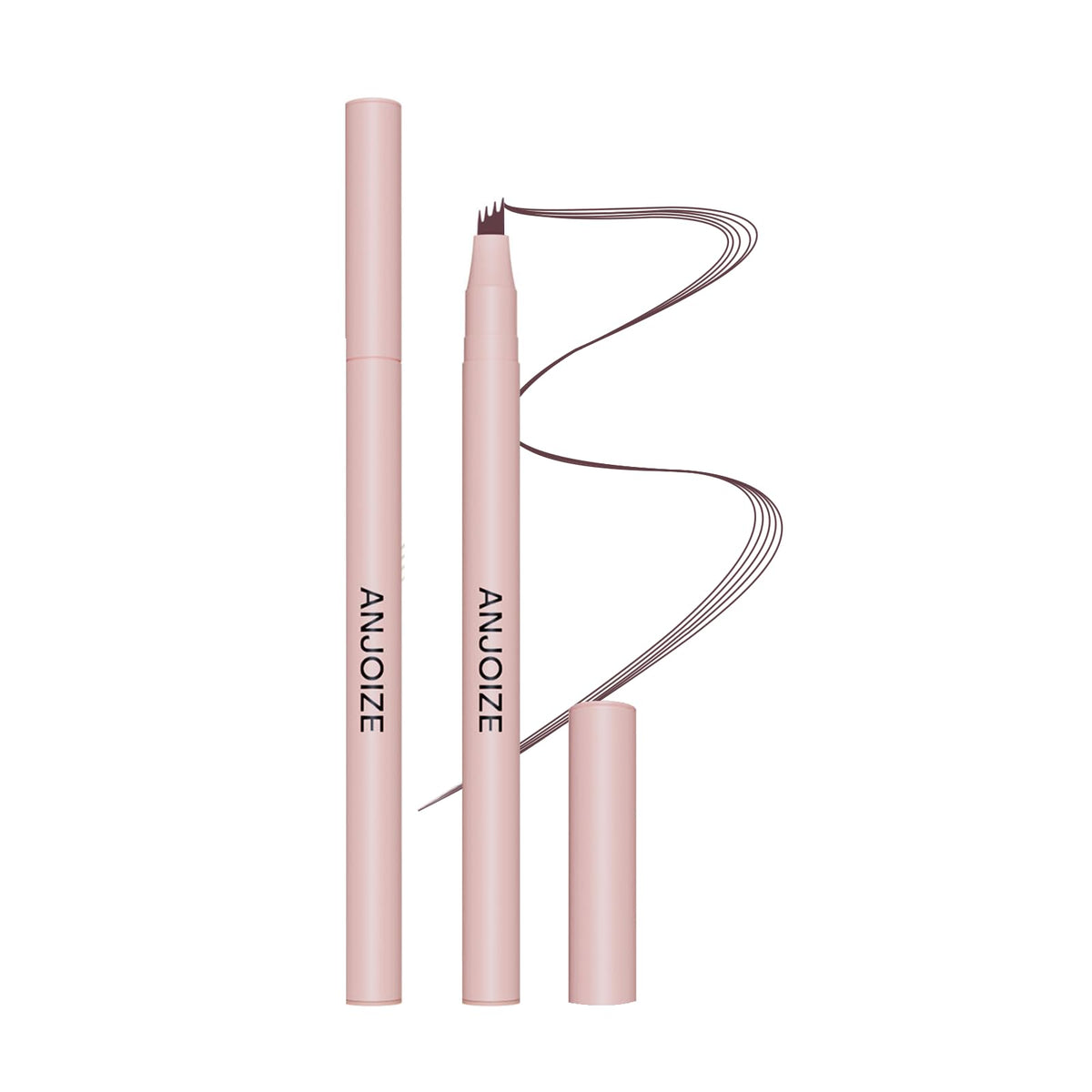 Anjoize 3D Waterproof Eyebrow Pen - Light Brown, Precise Microblading Pencil For Natural Look