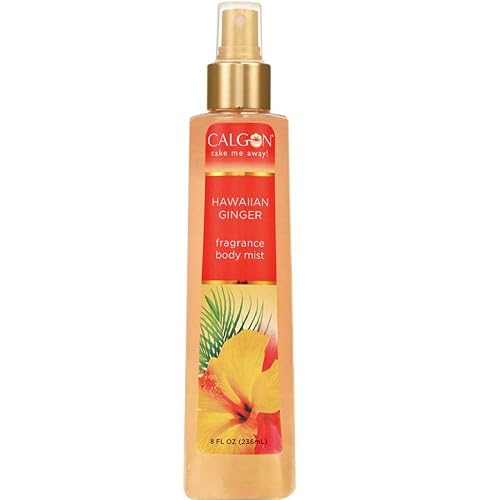 Calgon Hawaiian Ginger Fragrance Body Mist, 8 oz - Pack of 9, Refreshing Body Spray for Long-Lasting Scent and Hydration