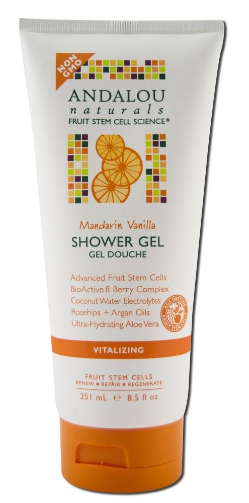 Andalou Naturals Mandarin Vanilla Shower Gel – Nourishing, Scented Body Cleanser