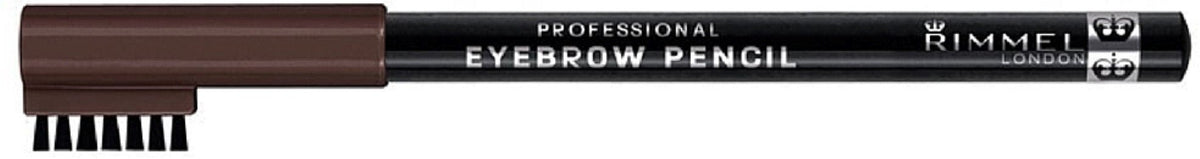 Rimmel London Professional Eyebrow Pencil, Dark Brown - 3 Pack, 0.05 Oz Each