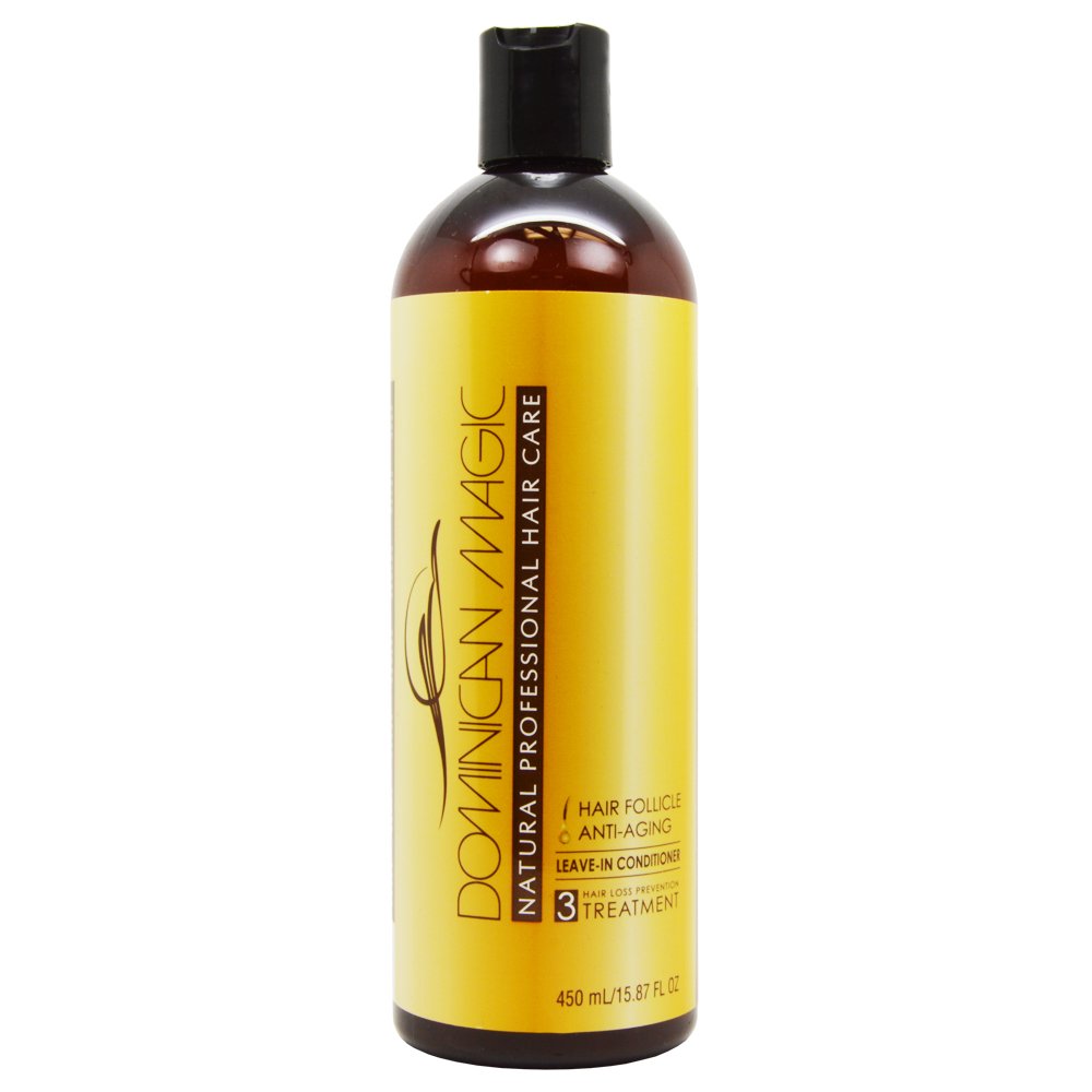 Dominican Magic Anti-Aging Leave-In Conditioner, 16 Fl Oz - Hair Follicle Treatment, Brown