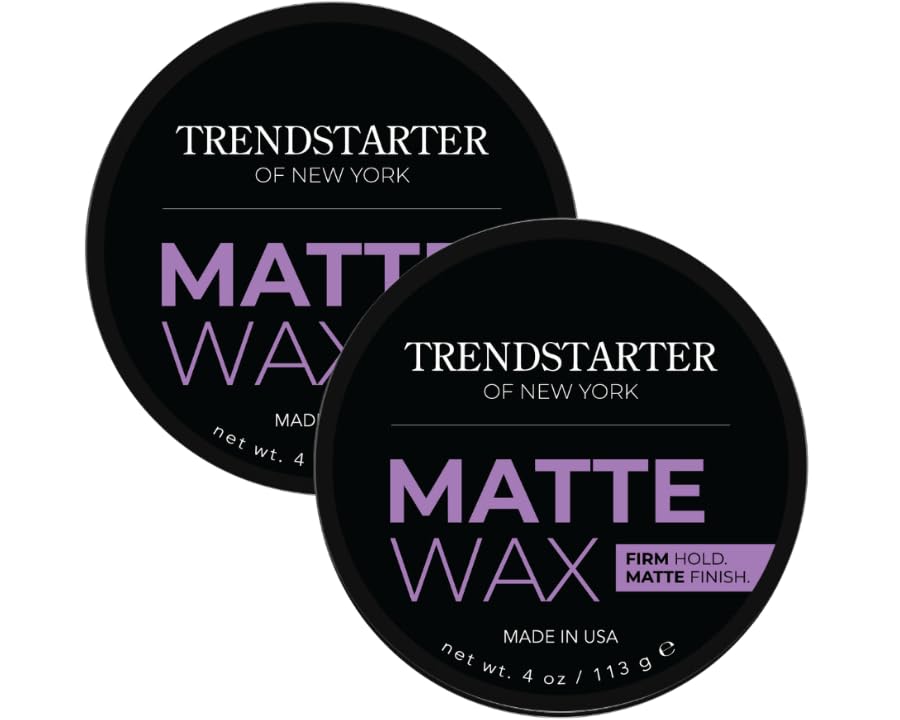 Trendstarter Matte Wax (4Oz, Pack Of 2) - Firm Hold, Flake-Free All-Day Styling Pomade For