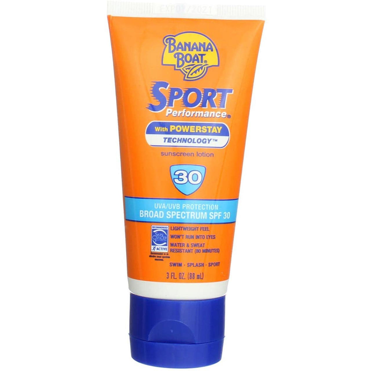 Banana Boat Sport Performance Sunscreen Lotion Spf 30 Travel Size, 3 Oz