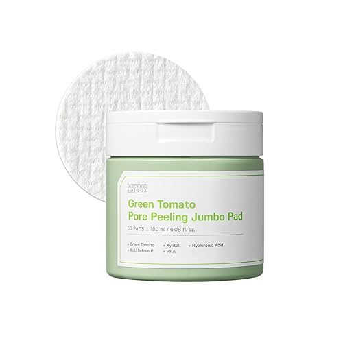 Sungboon Editor Green Tomato Pore Peeling Pads - Exfoliating, Pore Minimizer, 60 Sheets