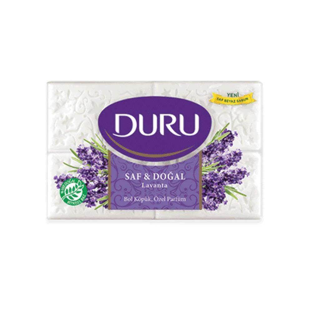 Duru Lavender Bar Soap, Pure & Natural, 24.69 Ounce - Moisturizing & Refreshing Cleanser