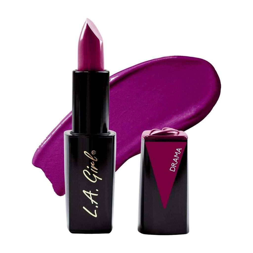 L.A. Girl Lip Attraction Lipstick - Drama, 1 Oz, Long-Lasting Color, Moisturizing Formula