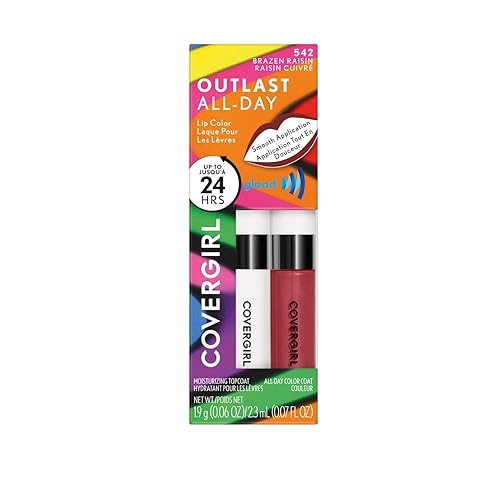 Covergirl Pride Outlast All-Day Lip Color, Brazen Raisin - Long-Lasting Lipstick, 0.