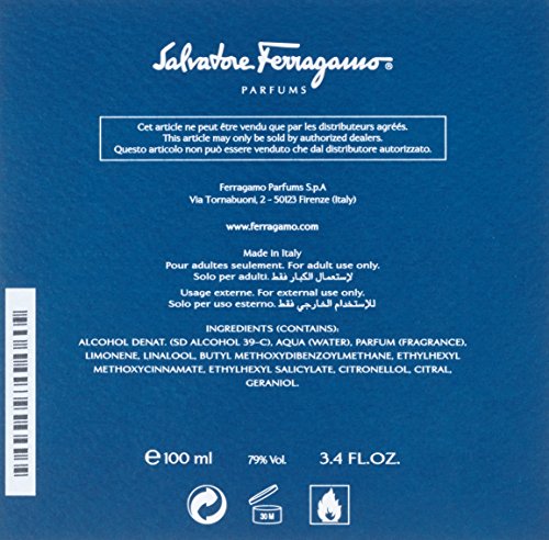 Salvatore Ferragamo F Free Time Eau De Toilette Spray For Men, 3.4 Oz - Fresh & Invigorating