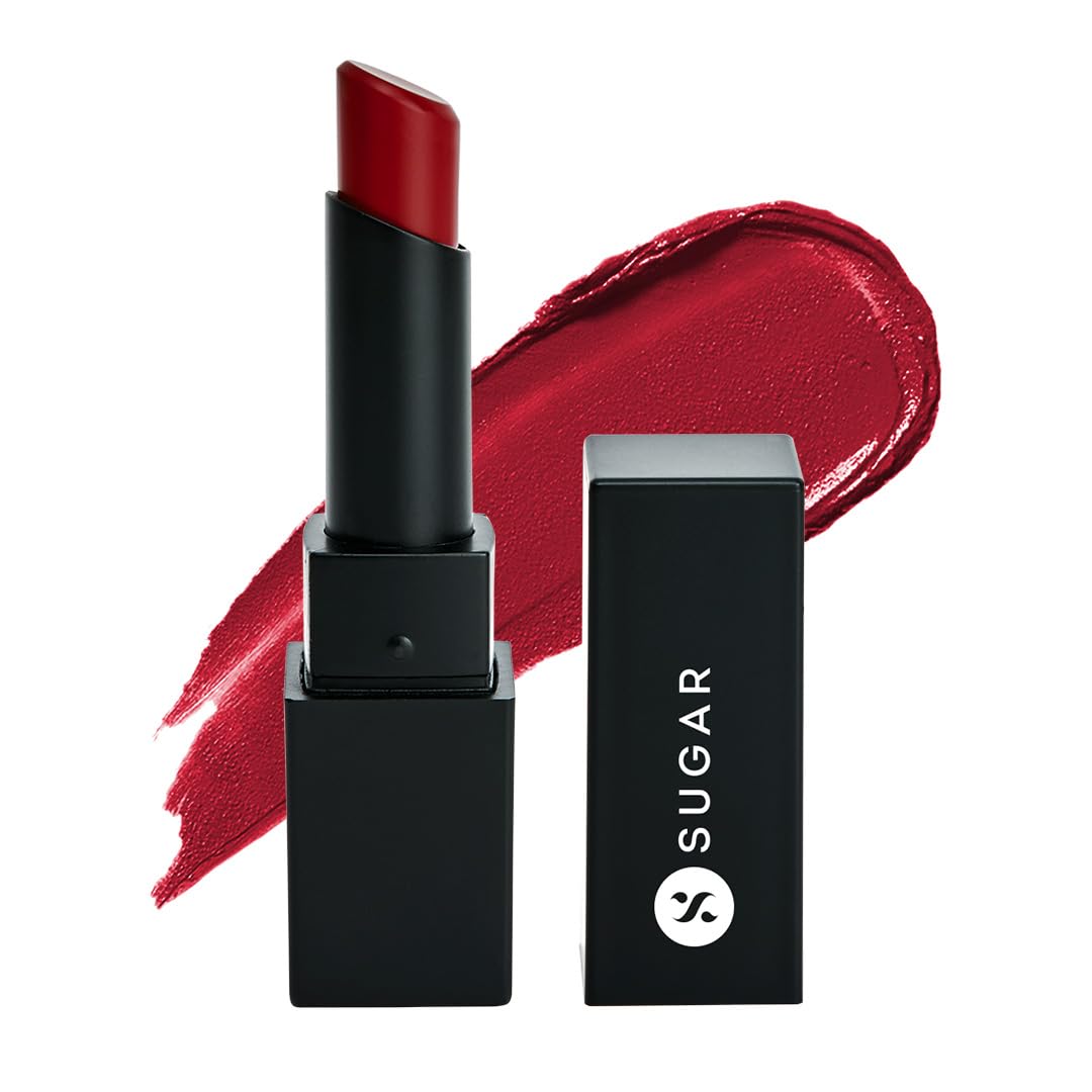 Sugar Cosmetics Longwear Lipstick - 18 Scarlet Letter, Matte Finish, Water-Resistant, Paraben Free