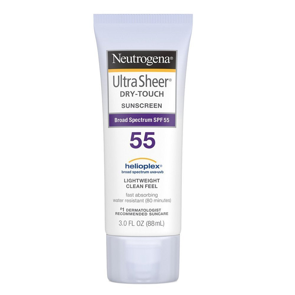 Neutrogena Ultra Sheer Dry-Touch Sunscreen Spf 55, 3 Oz (Pack Of 3) - Broad Spectrum