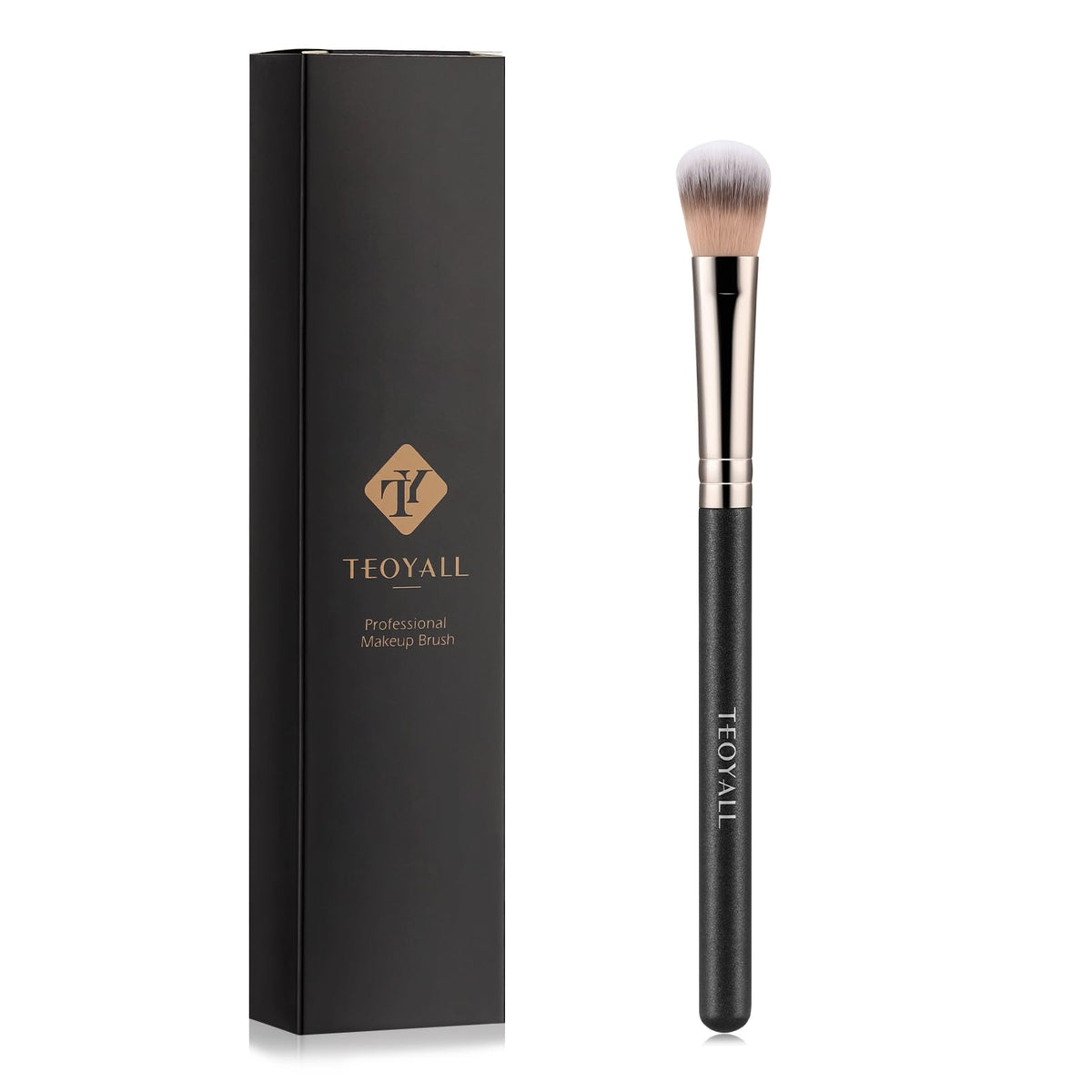 Teoyall Highlighter Brush - Tapered Synthetic Under Eye Setting Brush For Bronzer & Loose Powder