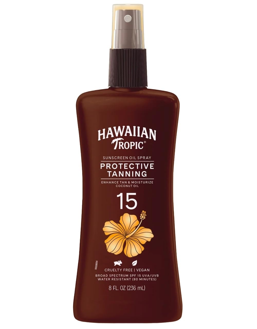 Hawaiian Tropic Spf 15 Protective Dry Oil Sunscreen Pump Spray, 8 Oz.