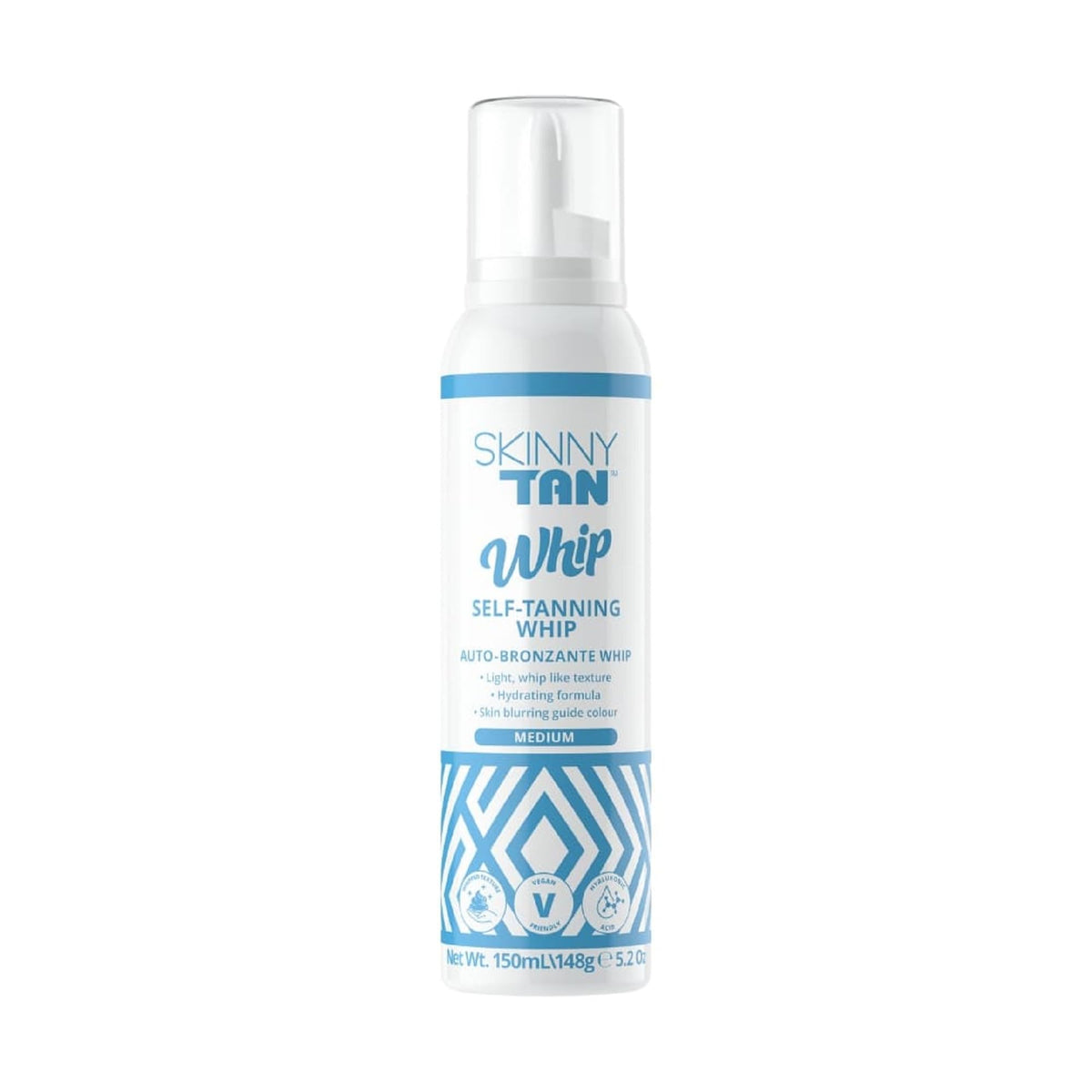 Skinny Tan Self-Tanning Whip - Nourishing Glow With Hyaluronic Acid & Vitamin E - Medium 5 Oz