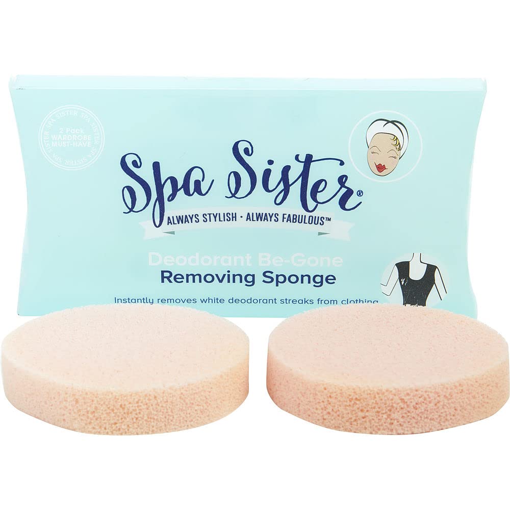 Spa Sisters Deodorant Be-Gone Remover Sponge - 2 Pack, Essential Spa Accessory