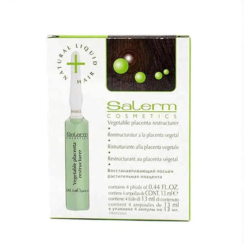 Salerm Vegetable Placenta Restructurer, 4 Applications, 0.44 Fl Oz - Hair Care Treatment Pack