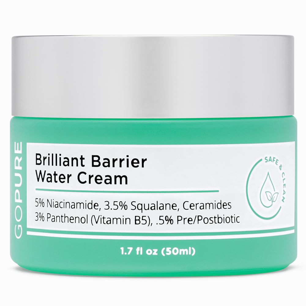 Gopure Brilliant Barrier Water Cream - Niacinamide Hydrating Mask & Skin Barrier Support, 1.7 Fl Oz