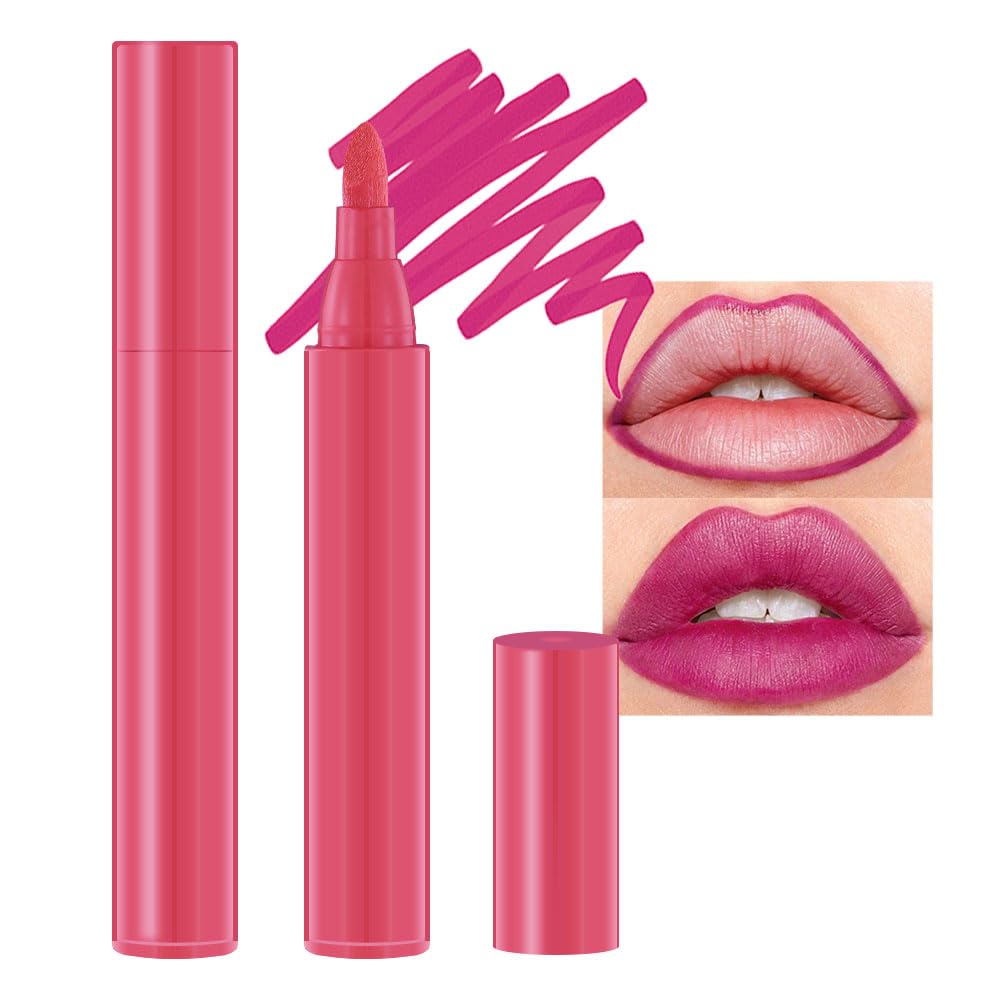 Bingbrush Lip Tint Pencil Set - 2Pcs Rose Red, Moisturizing, Long-Wear, Lightweight Lip Stains