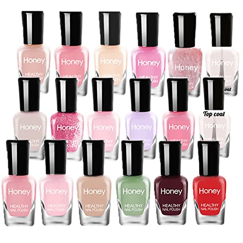 Tophany Eco-Friendly Non-Toxic Nail Polish Set, Fast Dry & Easy Peel Off, 18 Bottles