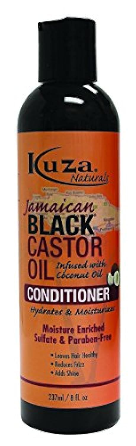 Kuza Jamaican Black Castor Oil Conditioner With Coconut Oil, 8 Fl Oz, Cream