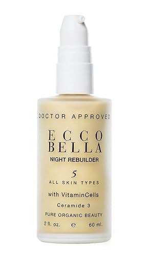 Ecco Bella Night Cream - Plant-Based Anti-Aging Moisturizer With Hyaluronic Acid & Vitamin C 2Oz