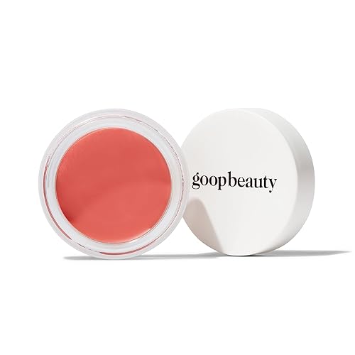 goop Beauty Cream Blush - Sheer Peach Color for Lips & Cheeks, Vitamin C & E, 0.5 oz