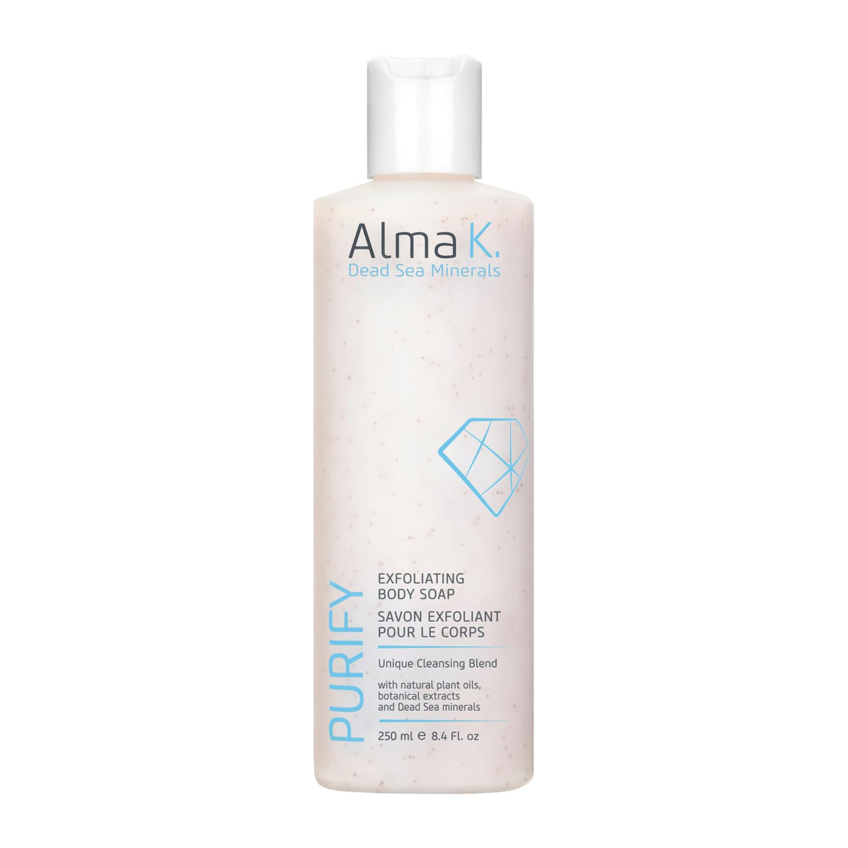 Alma K Exfoliating Body Soap With Dead Sea Minerals - Moisturizing Liquid Soap For Women, 8.4 Oz