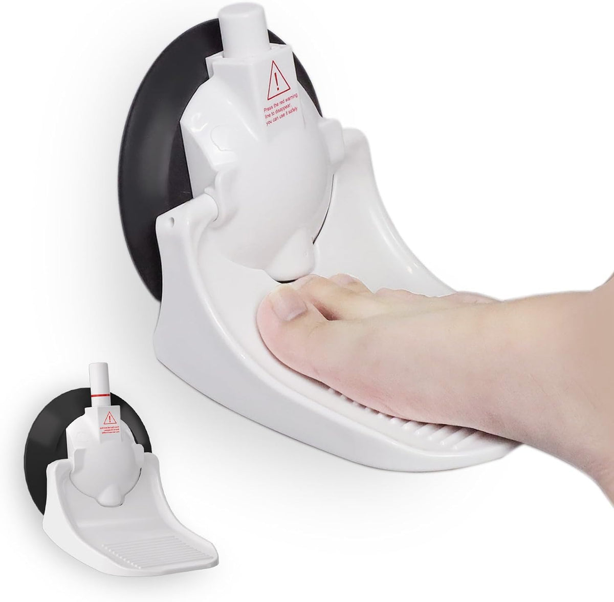 Clio Shower Foot Rest With Suction Cup - White Pedicure Stool For Shaving Legs