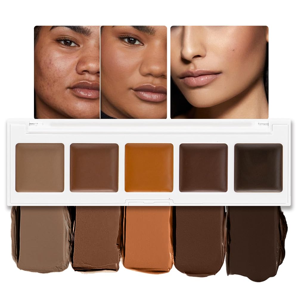 Wantuoluo 7 Colors Concealer Palette For Acne, Dark Circles, Lightweight & Waterproof, 0.48 Oz