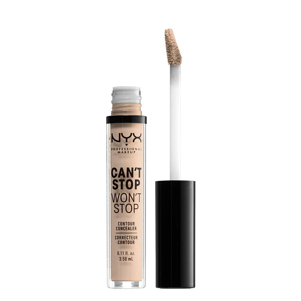 Nyx Can'T Stop Won'T Stop Concealer, 24H Full Coverage Matte, Alabaster, 0.11 Fl Oz