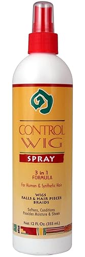 African Essence Control Wig Spray 3-In-1 Formula - 12 Oz For Hold, Shine & Protection