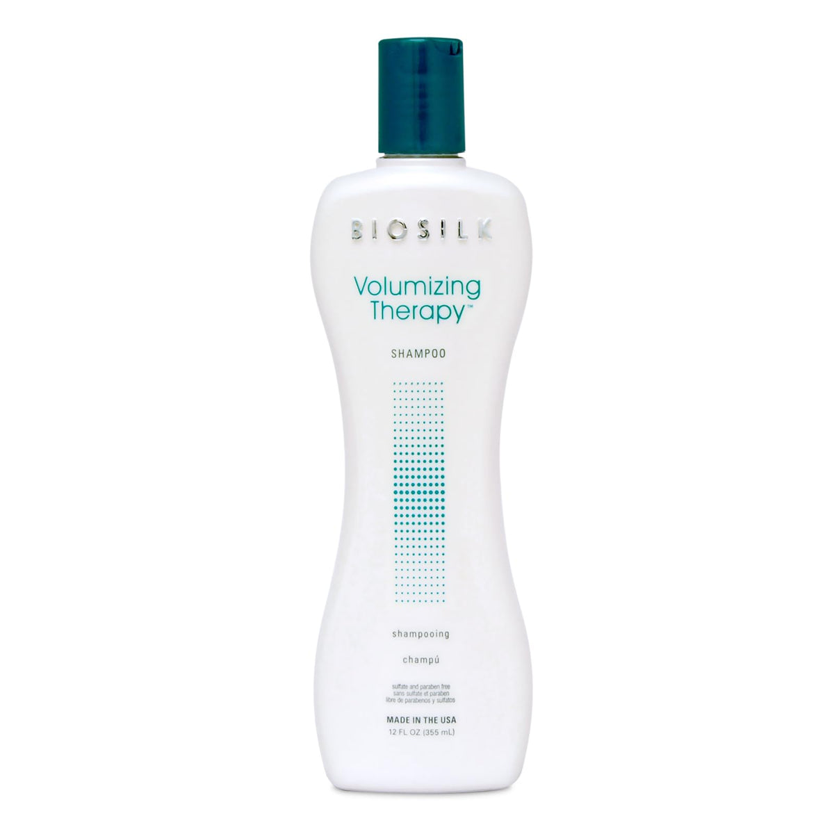 Biosilk Volumizing Therapy Shampoo - Sulfate & Paraben-Free, Moisturizes & Adds Shine, 12 Oz