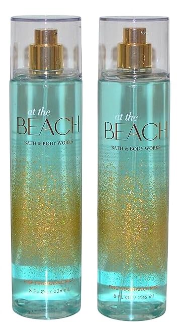 Bath & Body Works Fine Fragrance Mist, At The Beach, 16 Fl Oz, 2-Pack