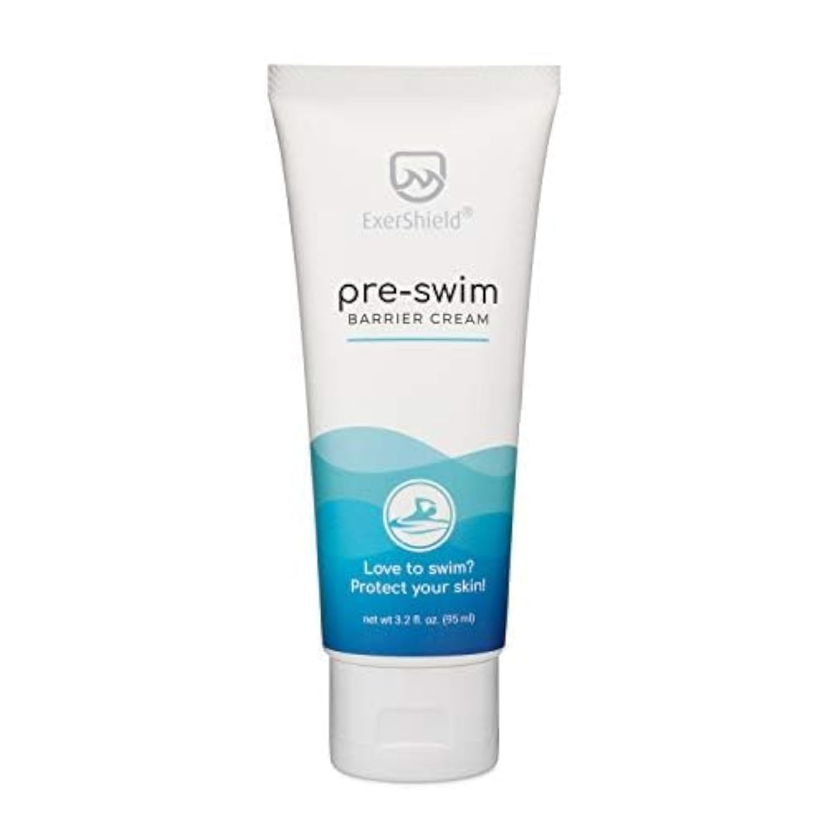 Exershield Pre-Swim Lotion – Barrier Cream For Swimmers, 3.4 Fl Oz, Protects Skin From Pool