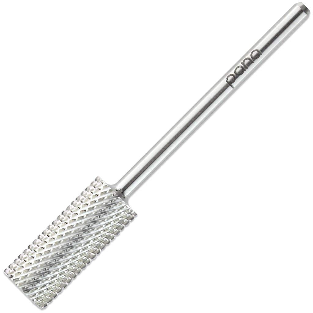 Pana Silver Small Barrel Nail Drill Bit - 3/32&quot; Shank, Medium Grit For Acrylic & Gel 