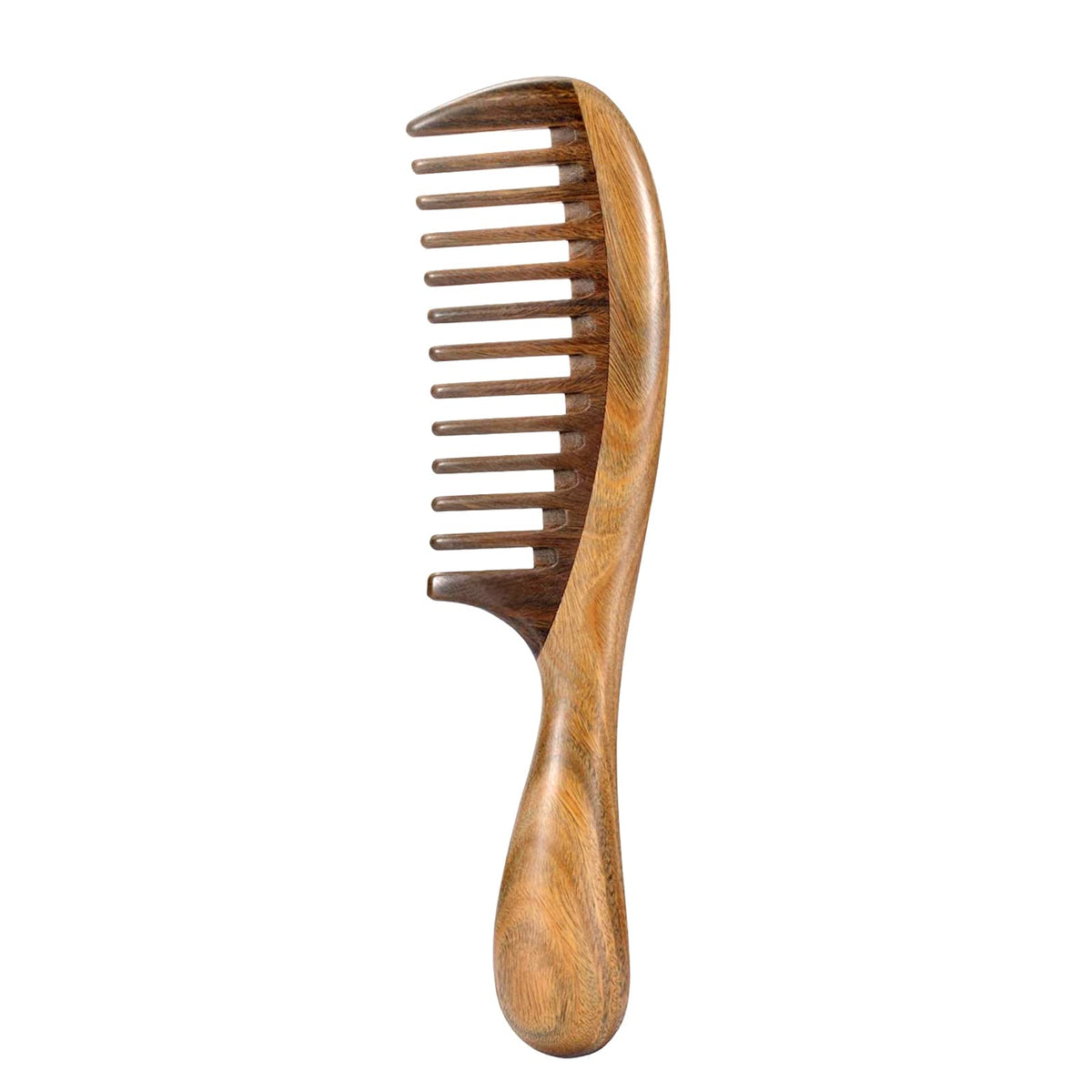 Louise Maelys Wooden Wide Tooth Comb for Curly Hair - Sandalwood Detangling Comb