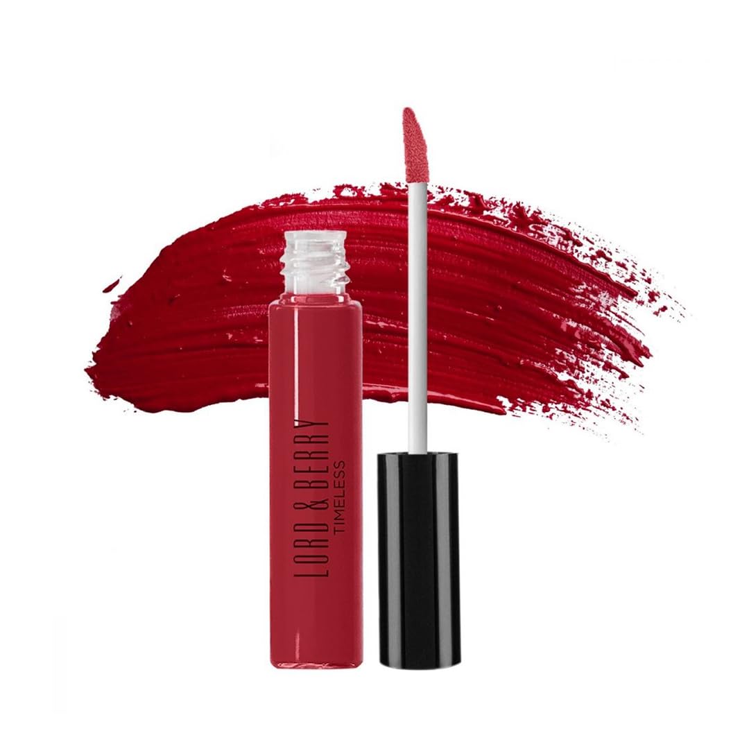 Lord & Berry Timeless Kissproof Liquid Lipstick, Brave Red - Vegan, Long Lasting, Smooth Finish