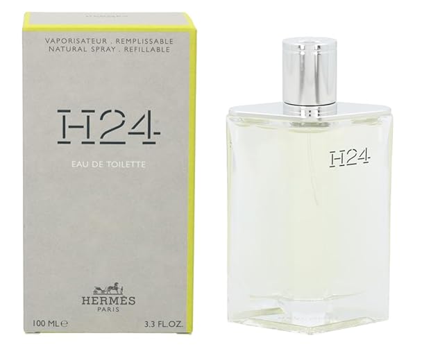 H24 By Hermes Eau De Toilette For Men, 3.3 Oz Refillable Spray, Premium Fragrance