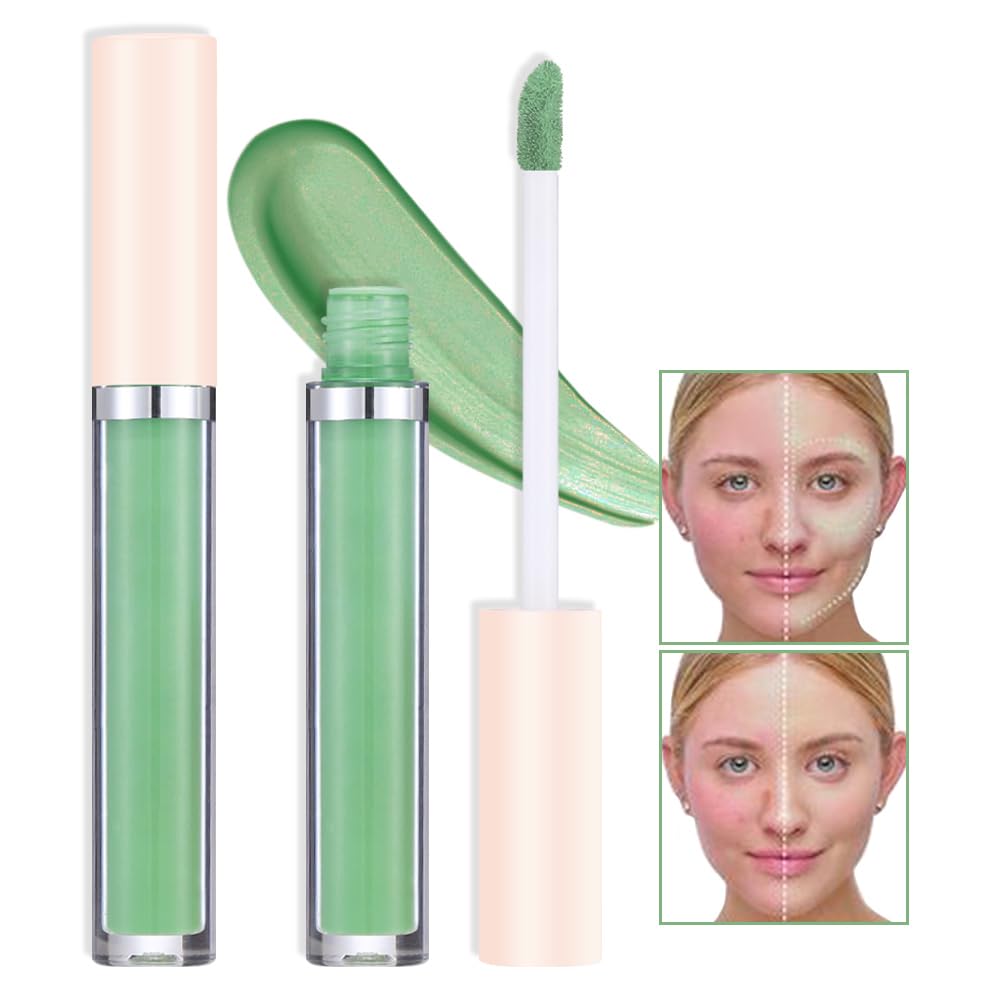 Kaely 2Pcs Green Concealer Stick - Waterproof Dark Circle Corrector, Vegan Makeup Pen, 06