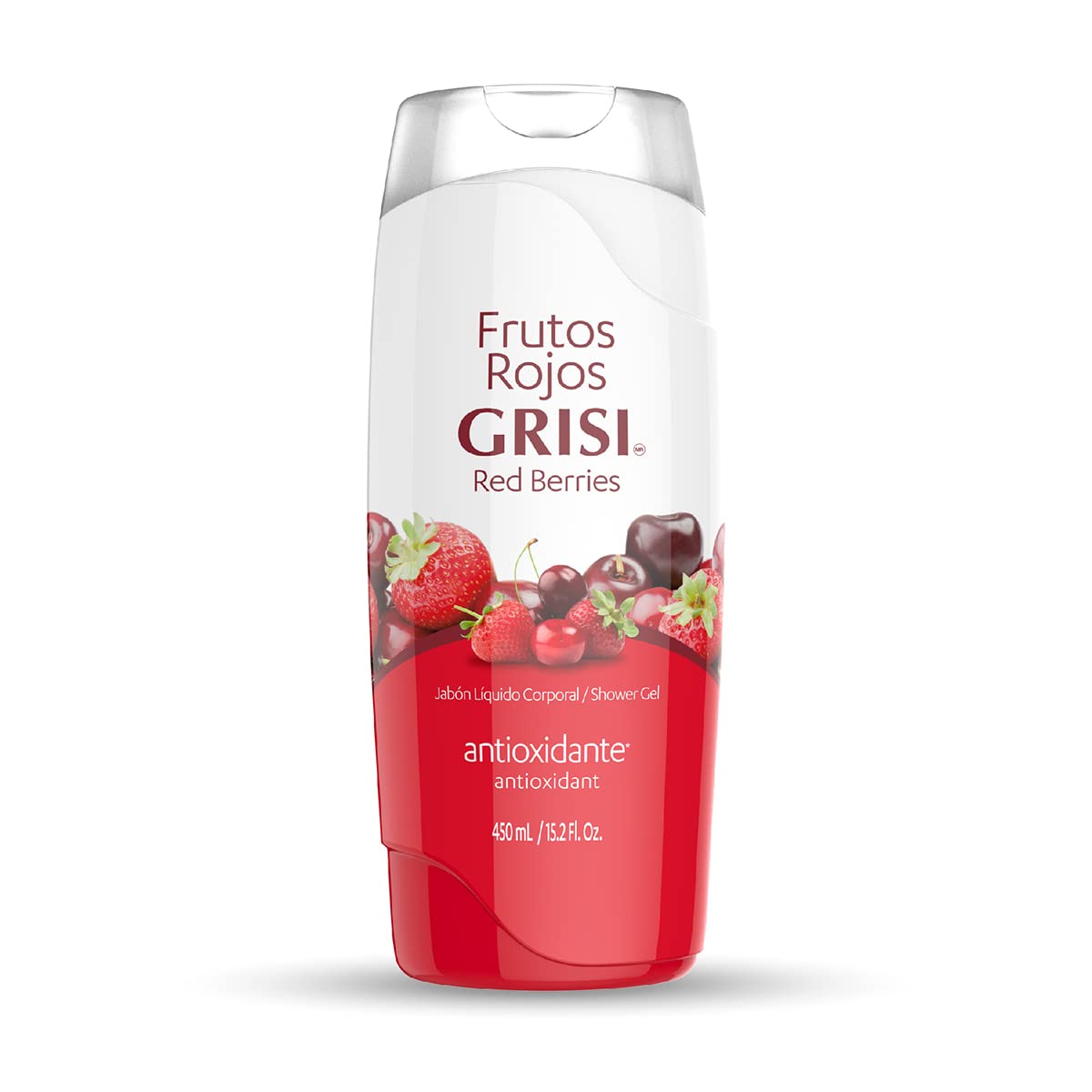 Grisi Frutos Rojos Shower Gel | Anti-Aging Body Wash With Red Berry | 15.2 Fl Oz