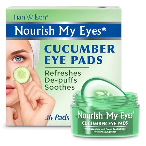 Fran Wilson Nourish My Eyes Eye Pads - Reduce Puffiness & Dark Circles, 36 Count, Cucumber