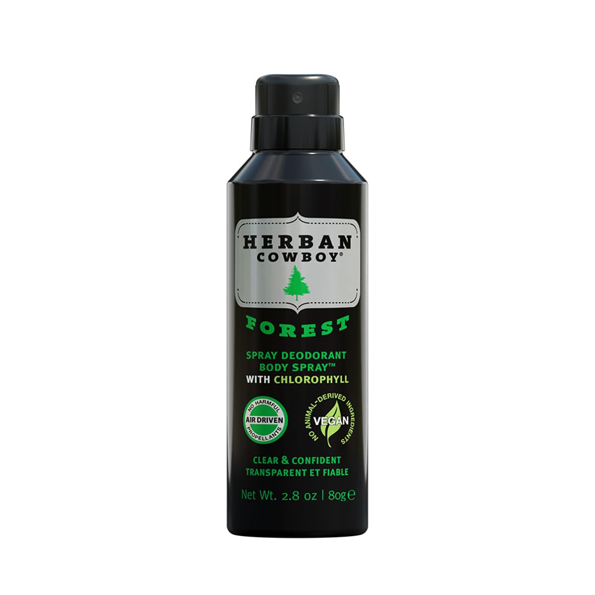 Herban Cowboy Dry Spray Deodorant Forest, 2.8 Oz - Vegan, Paraben-Free, Natural Ingredients